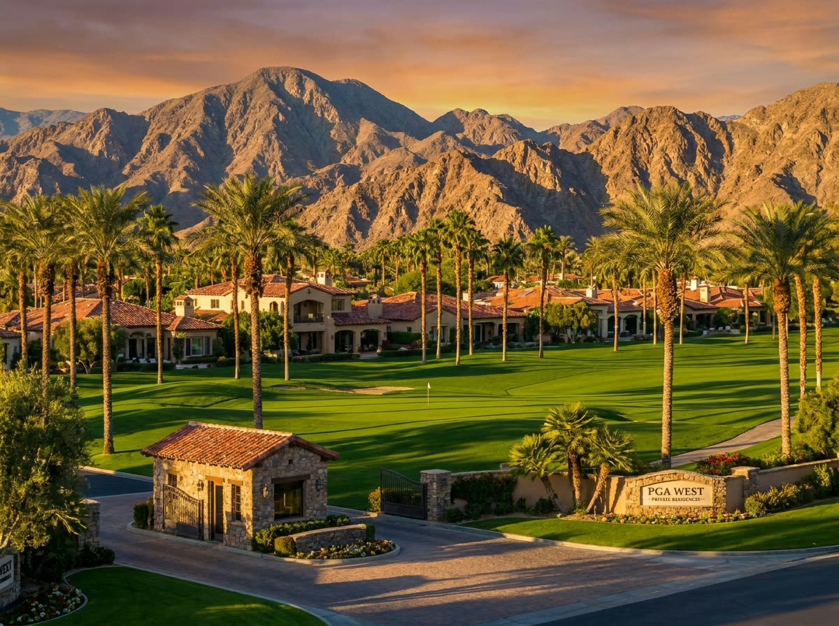 La Quinta golf course with mountains